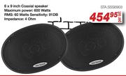 Star Sound 6 x 9 Inch 600 Watts Coaxial Speaker Set STA.SSS6903-Per Set