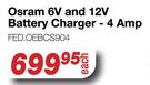 Osram 6V & 12V Battery Charger 4 Amp FED.OEBCS904
