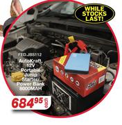 Auto Kraft 12V Portable Jump Starter/Power Bank 8000 mAh FED.JBS112