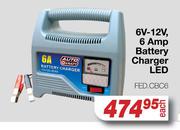 Auto Kraft 6V-12V 6 Amp Battery Charger LED FED.CBC6
