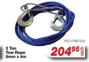 3 Ton Tow Rope 8mm x 4m FED.VTR87305