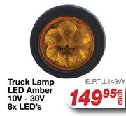 Truck Lamp LED Amber 10V-30V 8x LED's ELP.TLL143VY