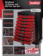 Tomi Hawk 10 Drawer & 850 Pce Tool Set FED.AKT47117-Per Set