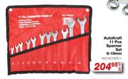 Auto Kraft 11 Pce Spanner Set 6-19mm FED.VIC78/S11-Per Set