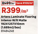 Artens Laminate Flooring Intenso W/R Malte 192 x 1257 x 10mm (1.689 Sqm/Box) 81484248-Per Sqm