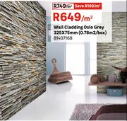 Wall Cladding Oslo Grey 325 x 75mm (0.78 Sqm/Box) 81407168-Per Sqm