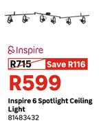 Inspire 6 Spotlight Ceiling Light 81483432