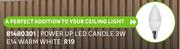 Power Up LED Candle 3W E14 Warm White 81480301