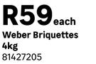 Weber Briquettes 81427205-4Kg