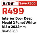 Interior Door Deep Mould (2 Panel White) 813 x 2032mm 81463283