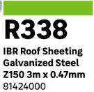 IBR Roof Sheeting Galvanized Steel Z150 3m x 0.47mm 81424000