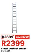 Ladder Extension 6m Rise 81491000