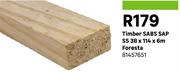 Foresta Timber SABS Sap S5 38 x 114 x 6m 81457651 (If You Buy 15)-Each