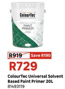 ColourTec Universal Solvent Based Paint Primer 81493119-20Ltr