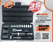Midas Professional 1/4" Drive Socket Set In Case (35 Piece Set) SK35M