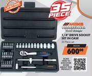 Midas Professional 1/4" Drive Socket Set In Case (35 Piece Set) SK35M