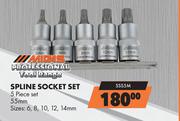 Midas Professional Spline Socket Set (5 Piece Set) SSS5M