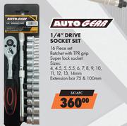 Auto Gear 1/4" Drive Socket Set SK16PC