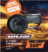 Auto Gear 6" 3-Way Car Speakers (2 Piece Set) 400W SK03