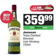 Jameson Triple Distilled Blended Irish Whiskey-750ml