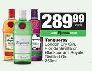 Tanqueray London Dry Gin,Flor De Sevilla Or Blackcurrant Royale Distilled Gin-750ml