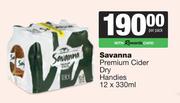 Savanna Premium Cider Dry Handies-12 x 330ml