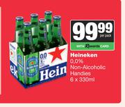Heineken 0.0% Non Alcoholic Handies-6 x 330ml