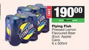 Flying Fish Pressed Lemon Flavoured Beer Cans-For 2 x 6 x 500ml