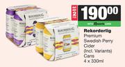 Rekorderlig Premium Swedish Perry Cider Cans-For 2 x 4 x 330ml