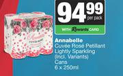Annabelle Cuvee Rose Petillant Lightly Sparkling Cans-For 6 x 250ml