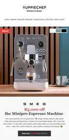 Yuppiechef : R5000 Off The Minipro Espresso Machine (Request Valid Date From Retailer)