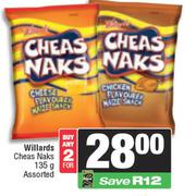 Willards Cheas Naks Assorted-For 2 x 135g