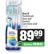 Oral-B Toothbrush Gum & Enamel Care Extra Soft 1+1