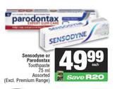 Sensodyne Or Parodontax Toothpaste Assorted-75ml