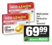 Med-Lemon Hot Medication Assorted-8s Per Pack