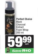 Perfect Choice Black Charcoal Extract Foam Wrap-200ml