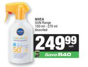 Nivea Sun Range Assorted-150ml-270ml