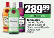 Tanqueray London Dry Gin,Flor De Sevilla Or Blackcurrant Royale Distilled Gin-750ml