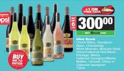 Olive Brook Chenin blanc,Sauvignon,Chardonnay,White Moscato,Rose,Shiraz/Cab Red Blend-For 6 x 750ml