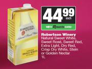 Robertson Winery NL Sweet White,Rose,Red,Extra Light,Dry Red,Crisp Dry Stein Or Golden Nectar-1L