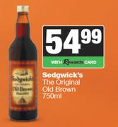 Sedgwick's The Original Old Brown-750ml