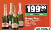 Graham Beck Non Vintage Brut, Bliss Nectar Or Brut Rose-750ml