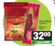 Fatti's & Moni's Spaghetti Or Macaroni-For 2 x 500g