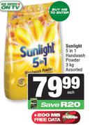 Sunlight 5 In 1 Handwash Powder-3Kg