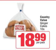Country Value Ginger Cakes-10s Per Pack