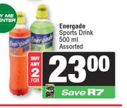 Energade Sports Drink Assorted-For 2 x 500ml