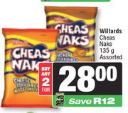 Willards Cheas Naks Assorted-For 2 x 135g