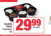Country Value Cupcakes-6s Per Pack