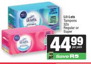 Lil-Lets Tampons Regular Or Super-32s Per Pack