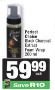 Perfect Choice Black Charcoal Extract Foam Wrap-200ml